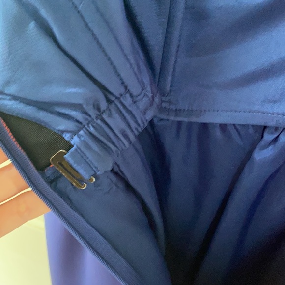 Shoshanna Mini Navy Dress with Orange & Fuschia Bodice - Picture 4 of 4